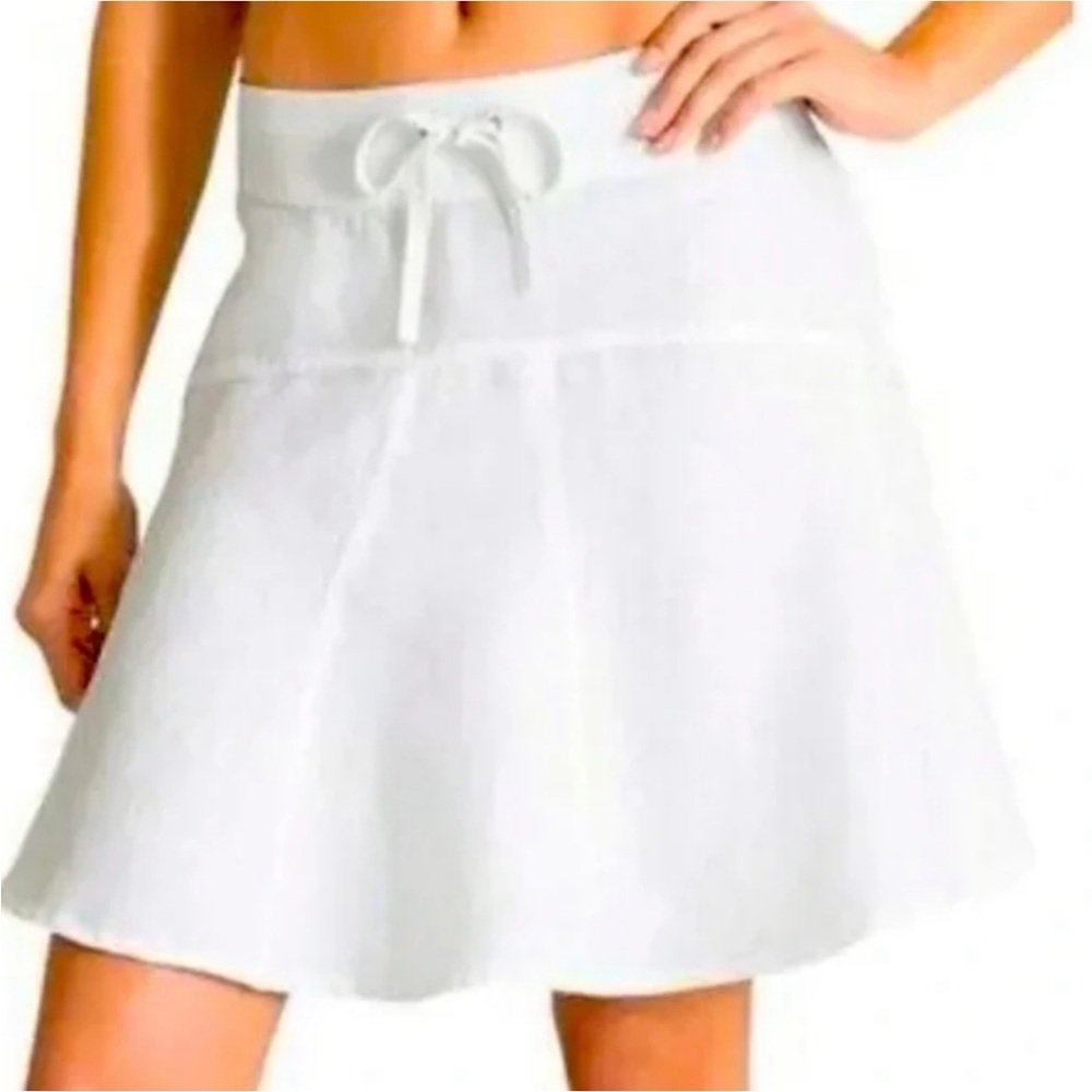 Athleta White Daydream Linen Skirt